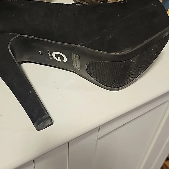 Guess Black Suede Mary Jane Platform Heels - Picture 4 of 6
